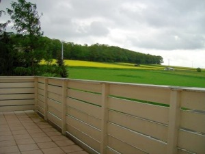 Ausblick vom Balkon des Hauses