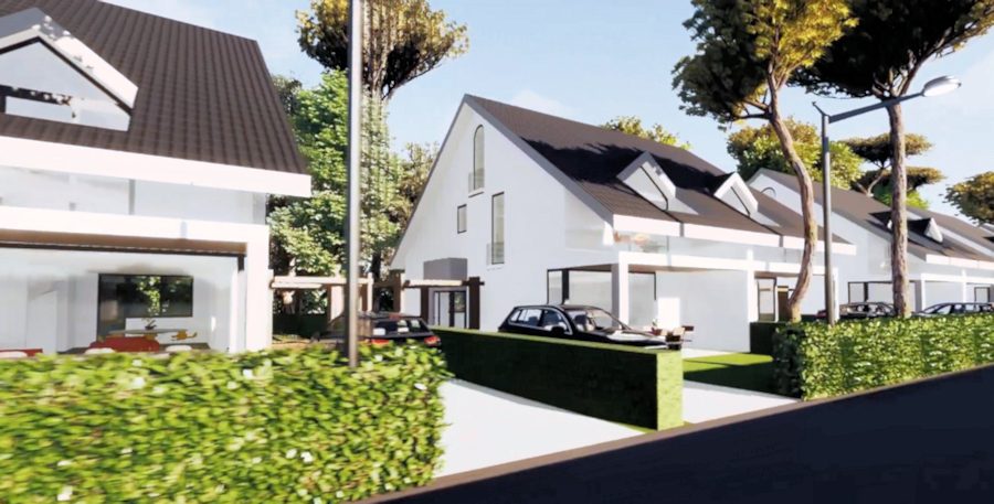 Einfamilienhuser im Projekt Wohnungsbau in Sachsen-Anhalt