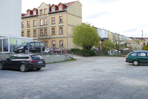 Parkplatz vom Brohaus in Gera