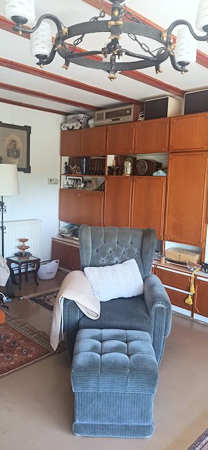 Bungalow Wohnbereich vom Gartengrundstck